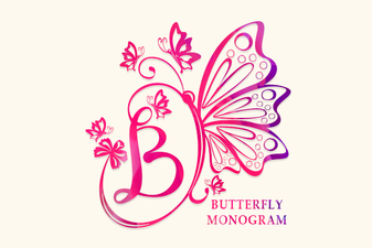 Butterfly Monogram Fonts for Beautiful Diy Projects